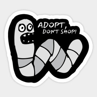 Adopt, Don't Shop. Funny and Sarcastic Saying Phrase, Humor Sticker